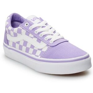 Vans Kids Old Skool Lilac & White Checkered 5Y